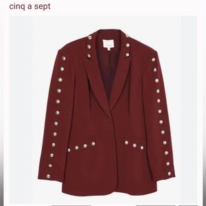 Cinq a Sept Dive Jacket BNWT in Red Dahlia Size 6